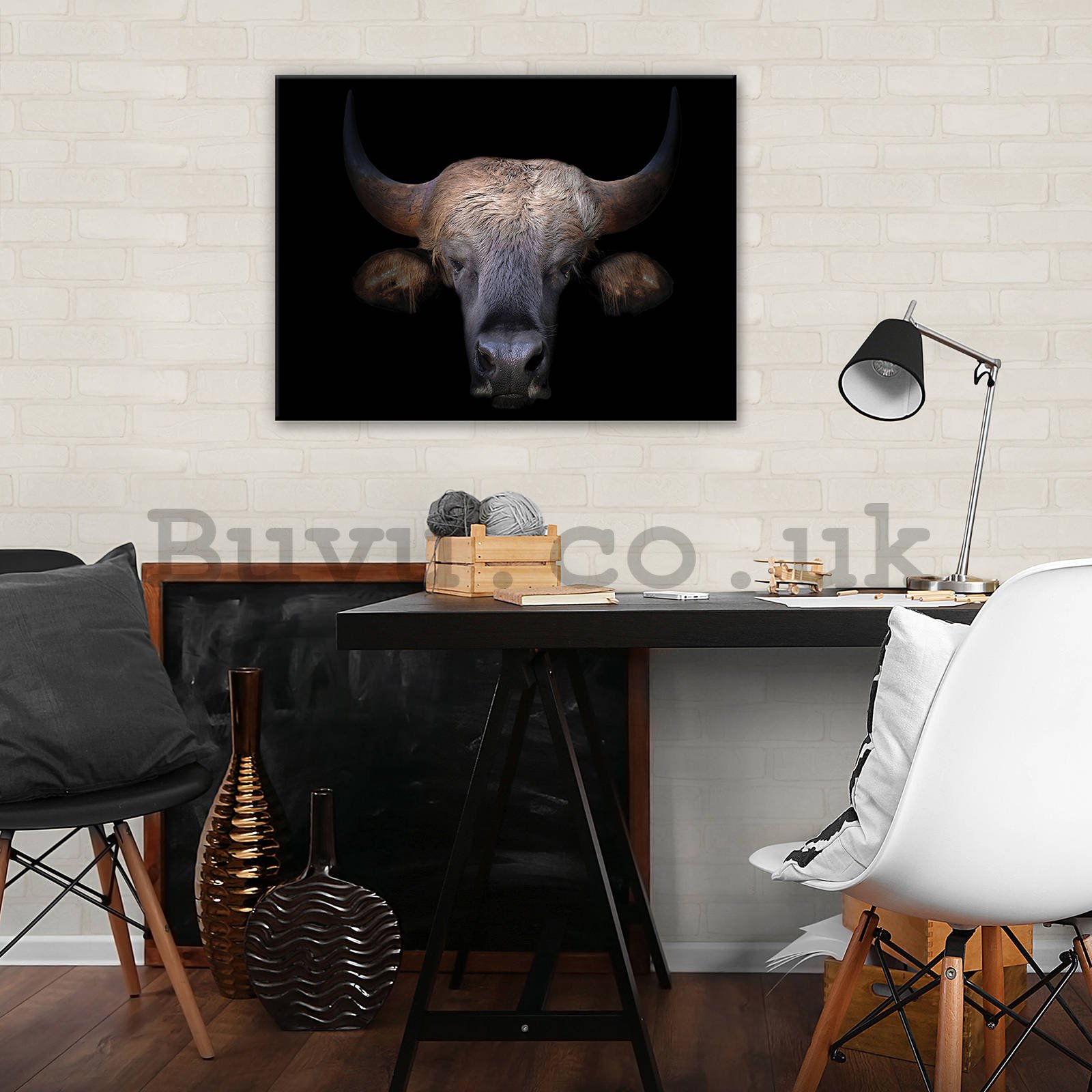 Painting on canvas: Bull (1) - 80x60 cm