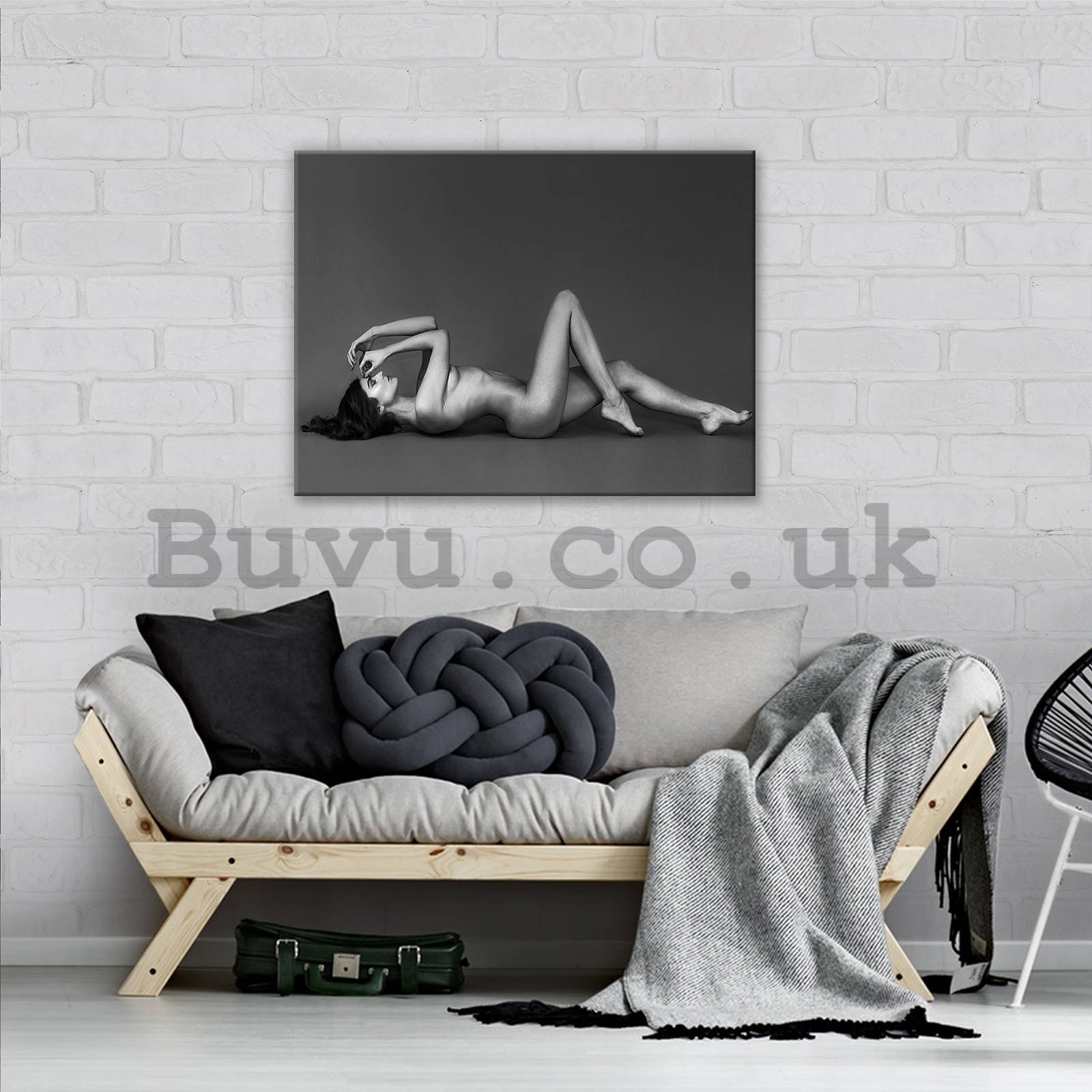 Painting on canvas: Erotic pose (1) - 80x60 cm