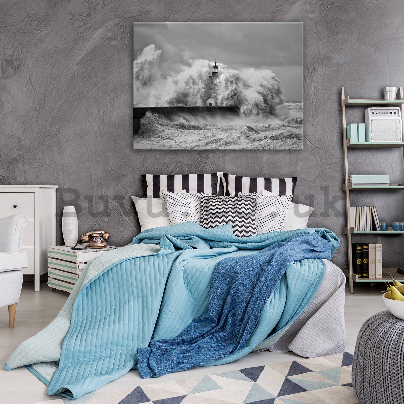 Painting on canvas: Storm wave (1) - 80x60 cm