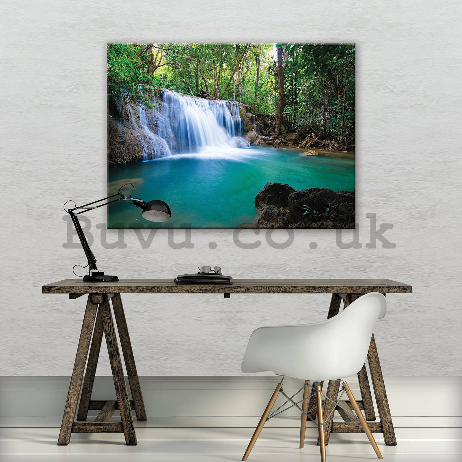Painting on canvas: Waterfall (4) - 100x75 cm