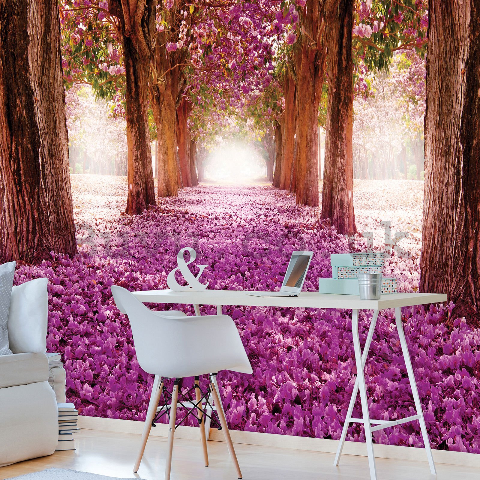 Wall mural: Blossom alley (1) - 254x368 cm