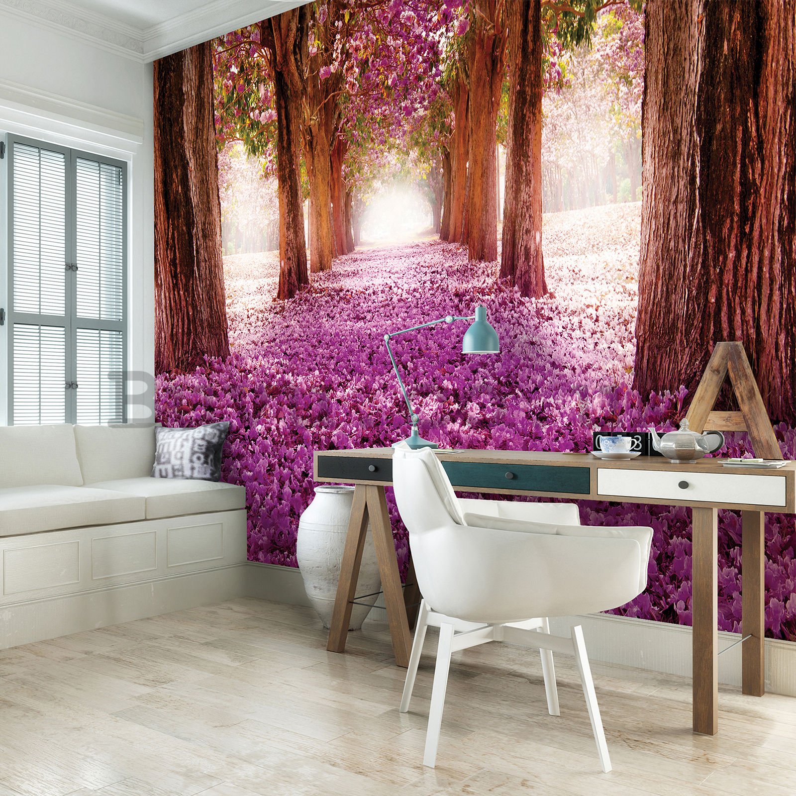 Wall mural: Blossom alley (1) - 254x368 cm