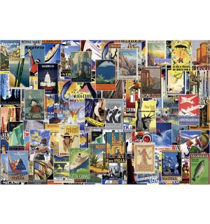 Wall mural: Retro Posters New York - 184x254 cm