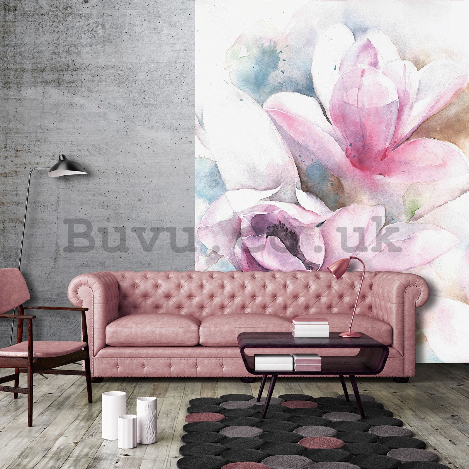 Wall mural: Magnolia (painted) - 184x254 cm