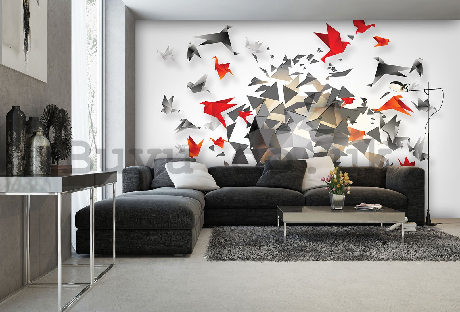 Wall mural vlies: Origami - 416x254 cm