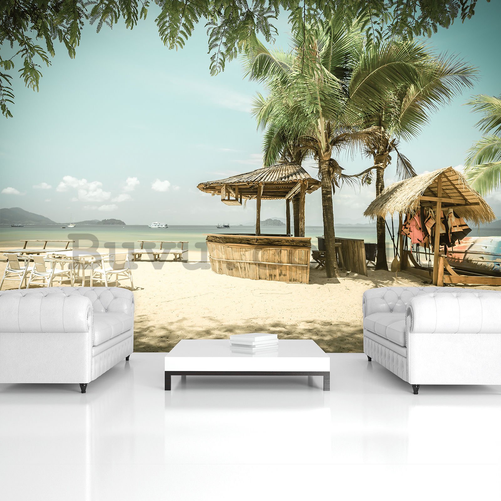 Wall Mural: Relax on the beach - 254x184 cm