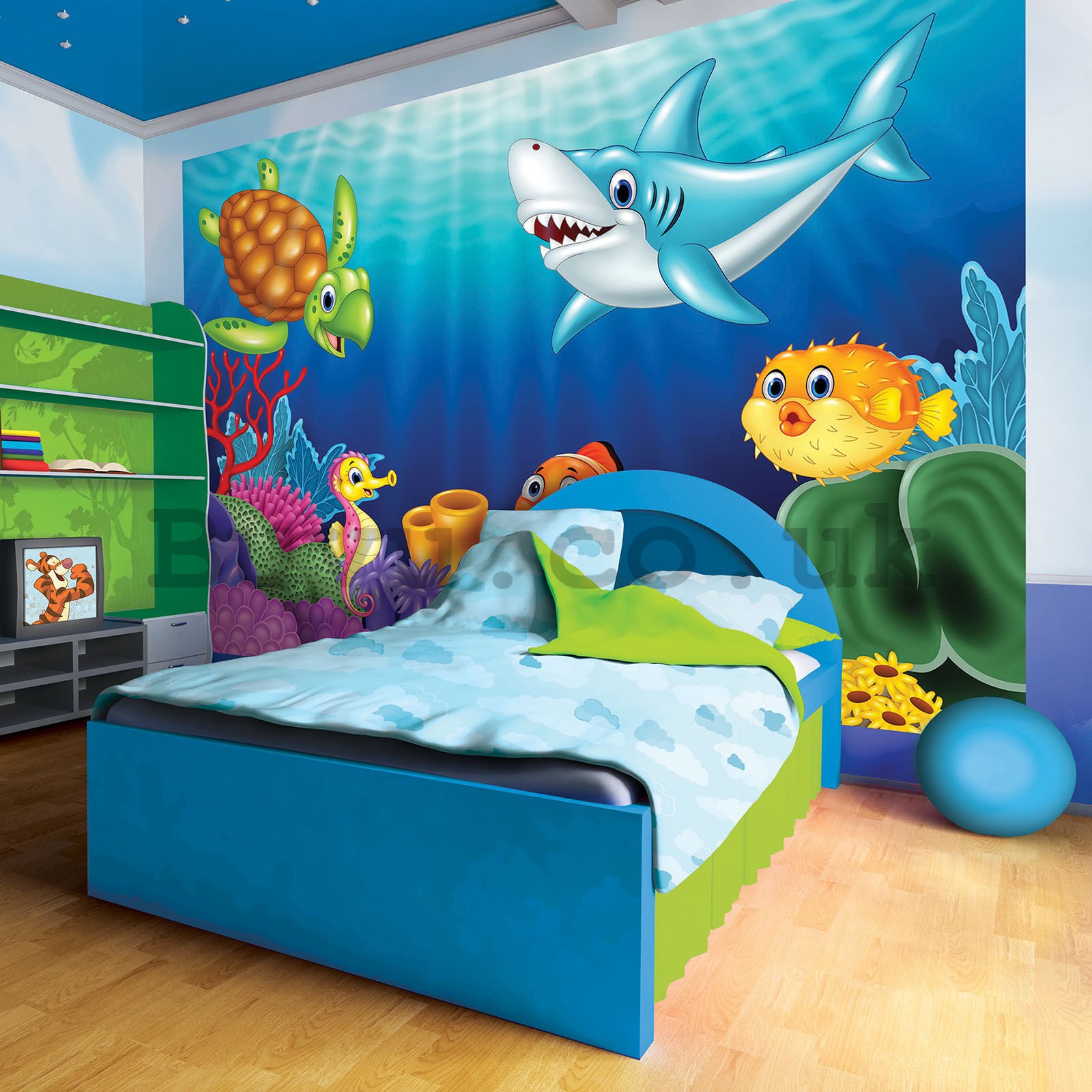 Wall Mural: Children's underwater world - 368x254 cm