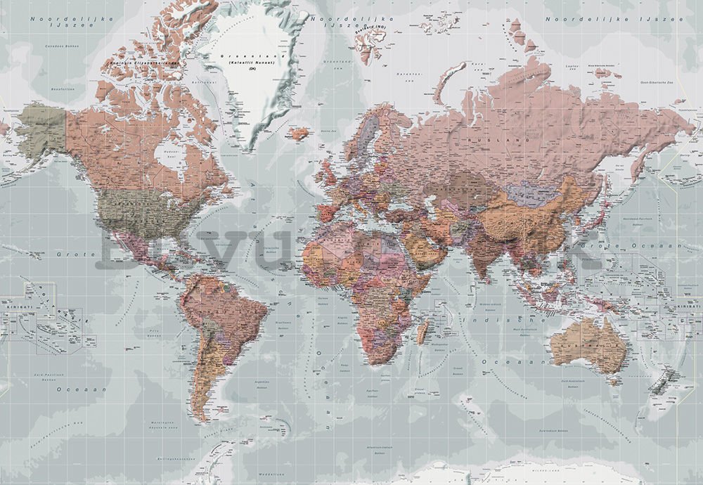 Wall Mural: Map of the world (5) - 368x254 cm