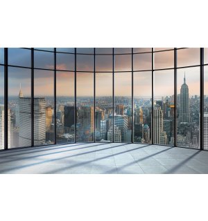 Wall Mural vlies: View from window to New York - 208x146 cm