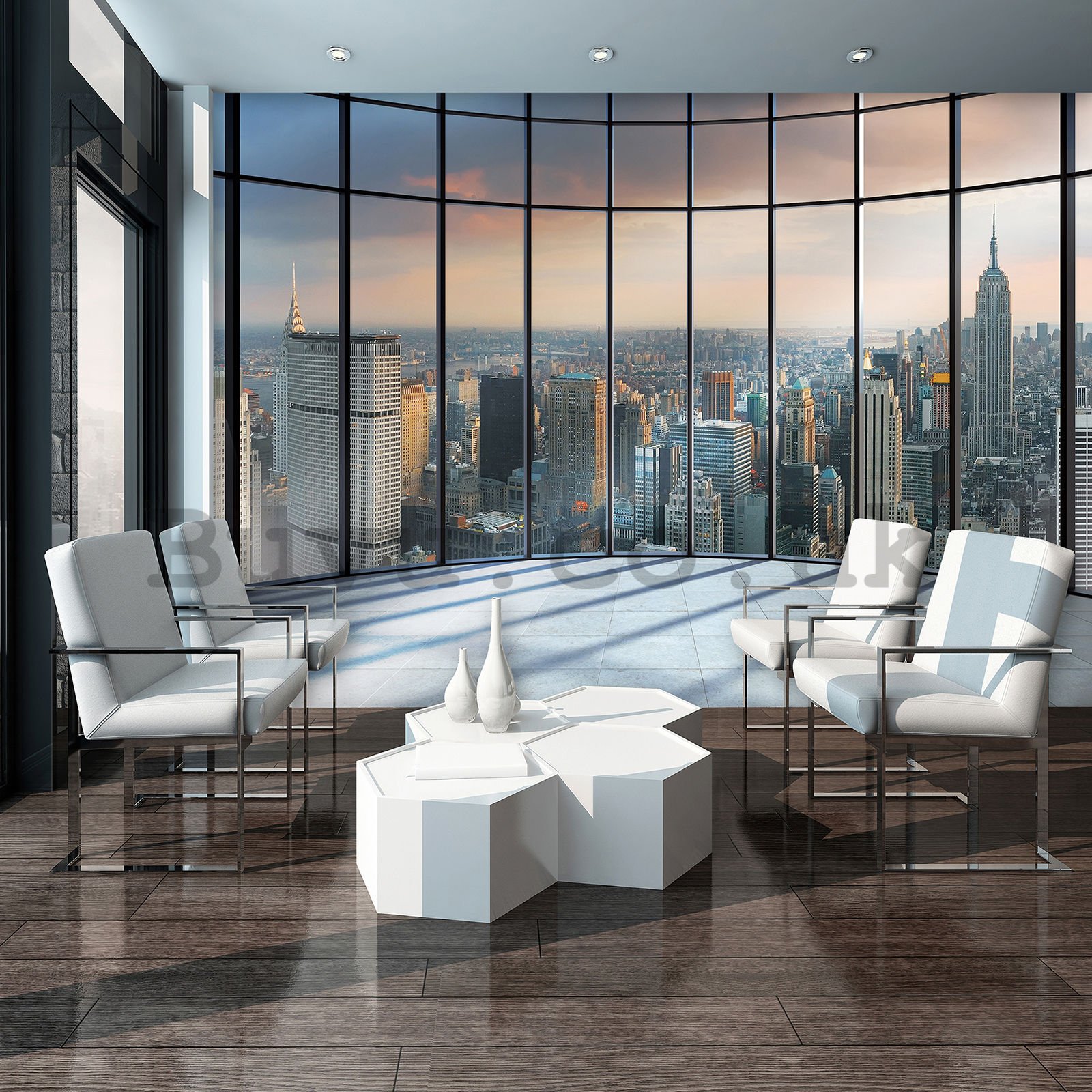 Wall Mural vlies: View from window to New York - 208x146 cm