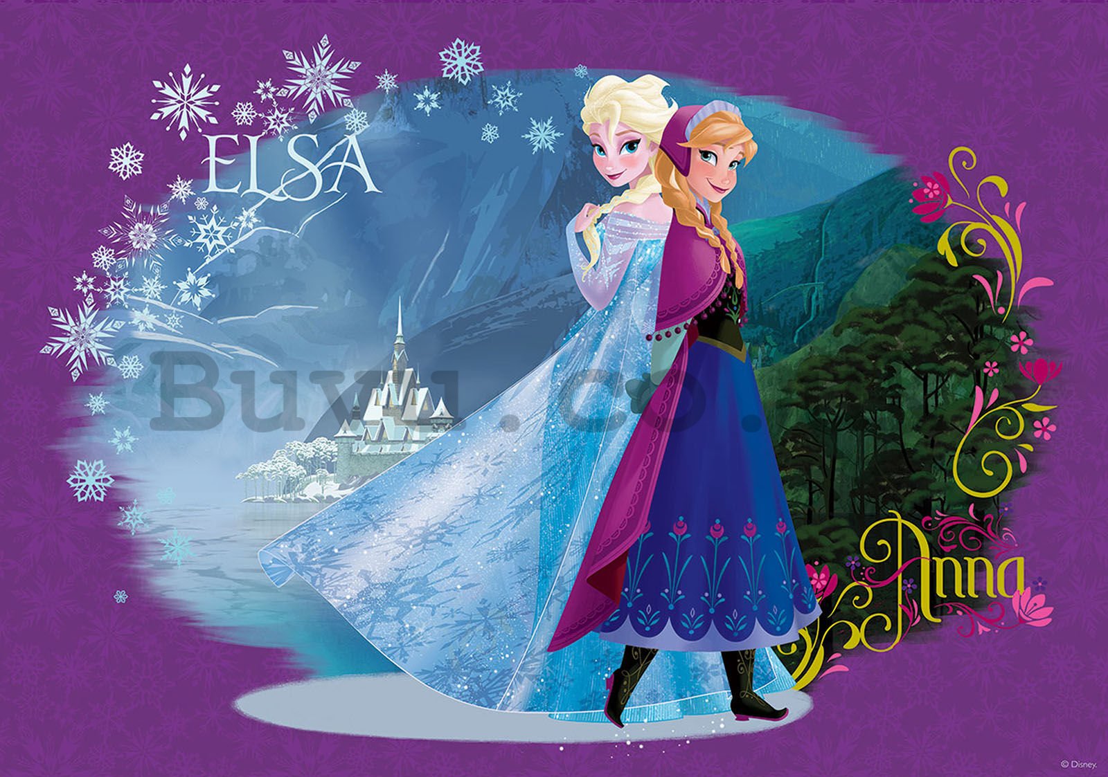 Wall mural vlies: Frozen (Elsa or Anna) - 104x70,5 cm