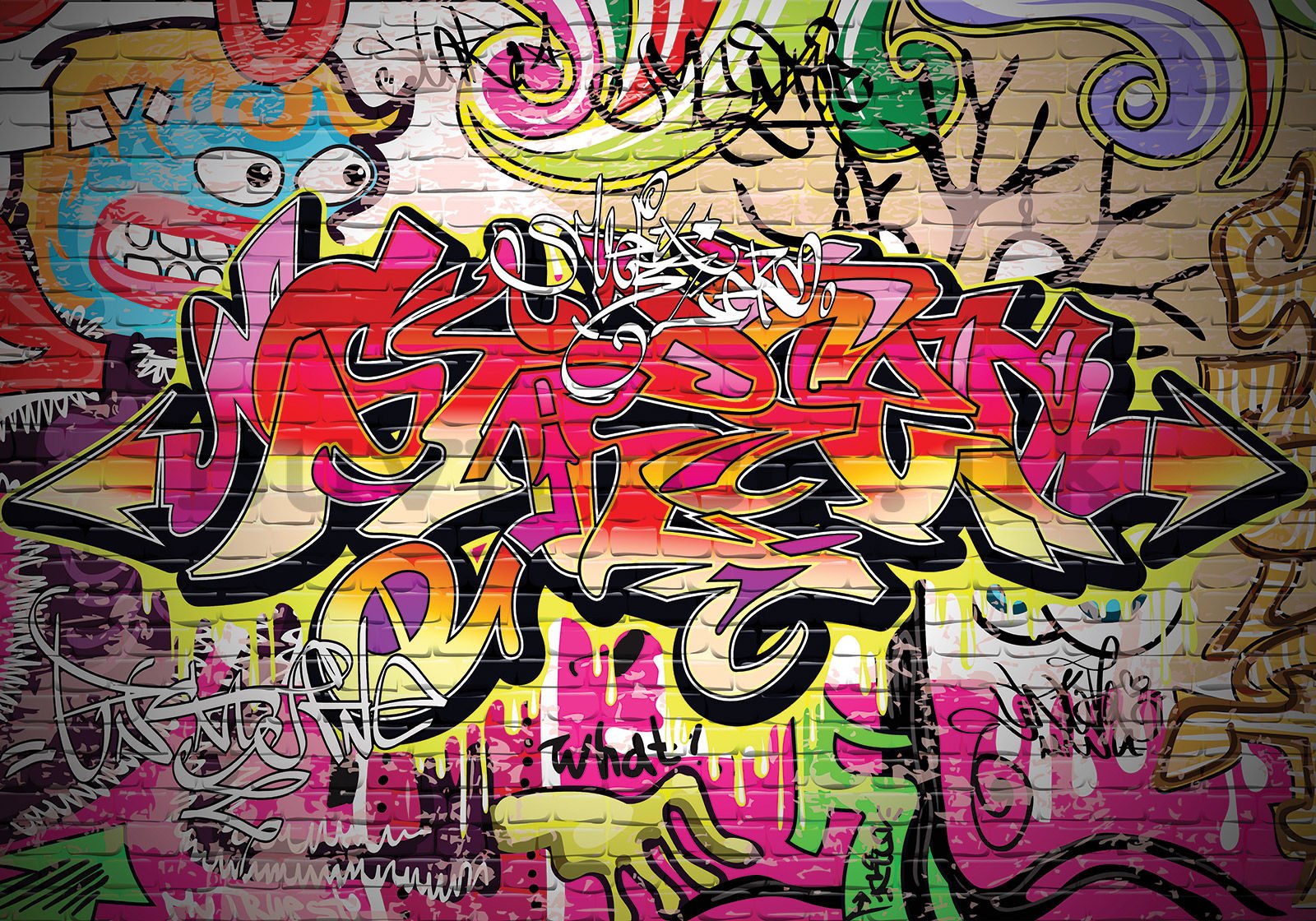 Wall mural vlies: Graffiti (1) - 300x210 cm