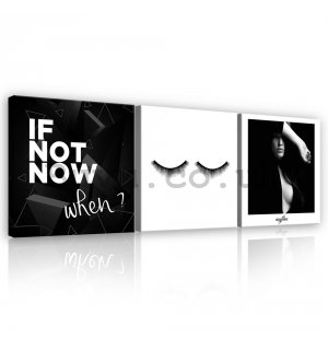 Painting on canvas: If Not Now - set 3pcs 25x25cm