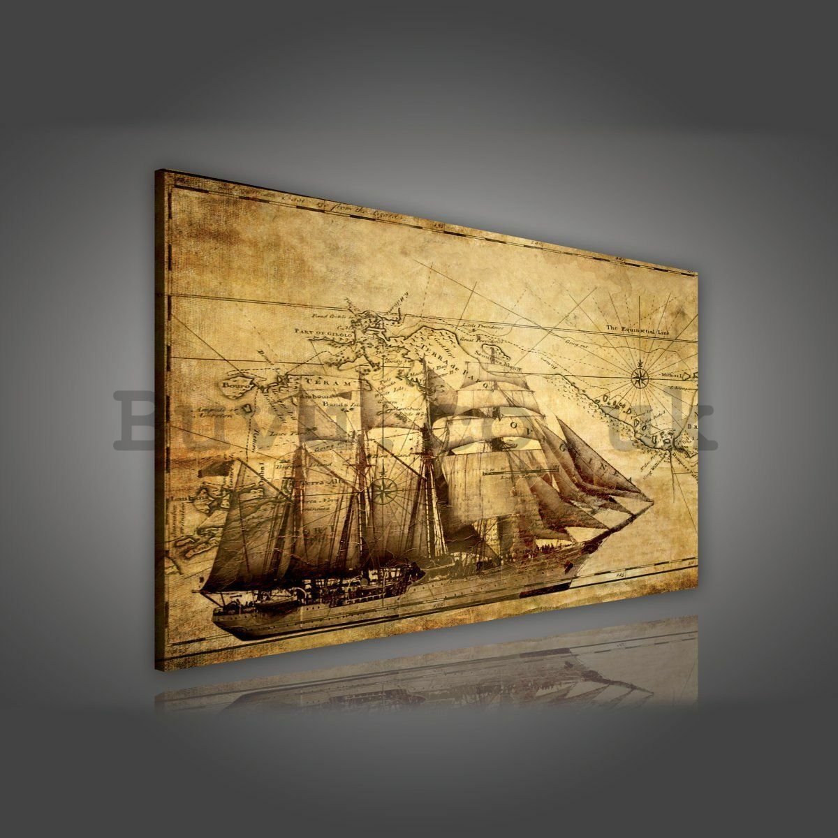 Painting on canvas: Ship (1) - 80x60 cm