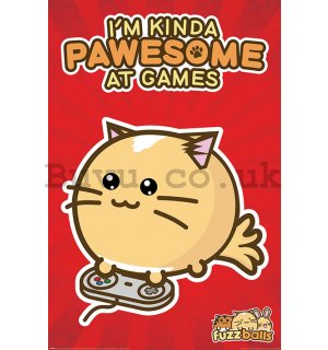 Poster - Fuzzball (Pawsome Gamer)