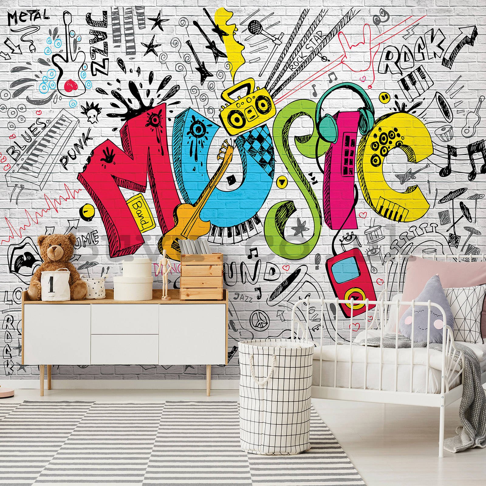 Wall mural vlies: MUSIC - 254x184 cm