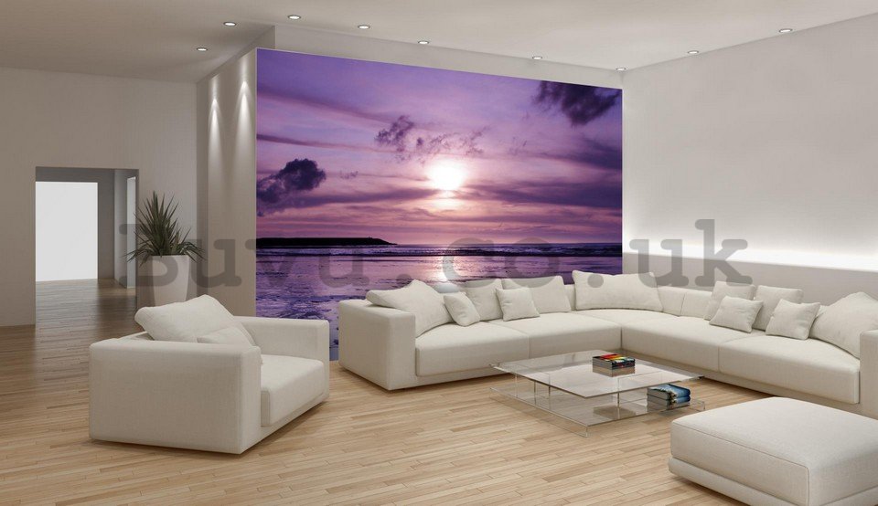 Wall Mural: Violet sunset - 184x254 cm