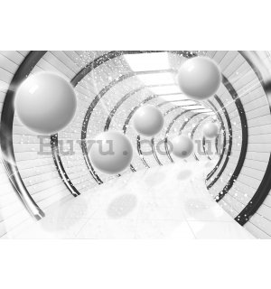 Wall mural vlies: Spheres in the tunnel - 254x184 cm