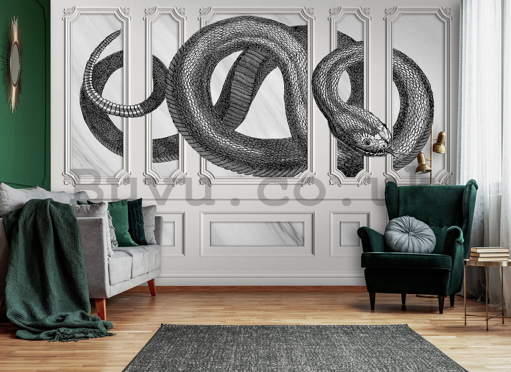 Wall mural vlies: Serpent decoration - 254x184 cm