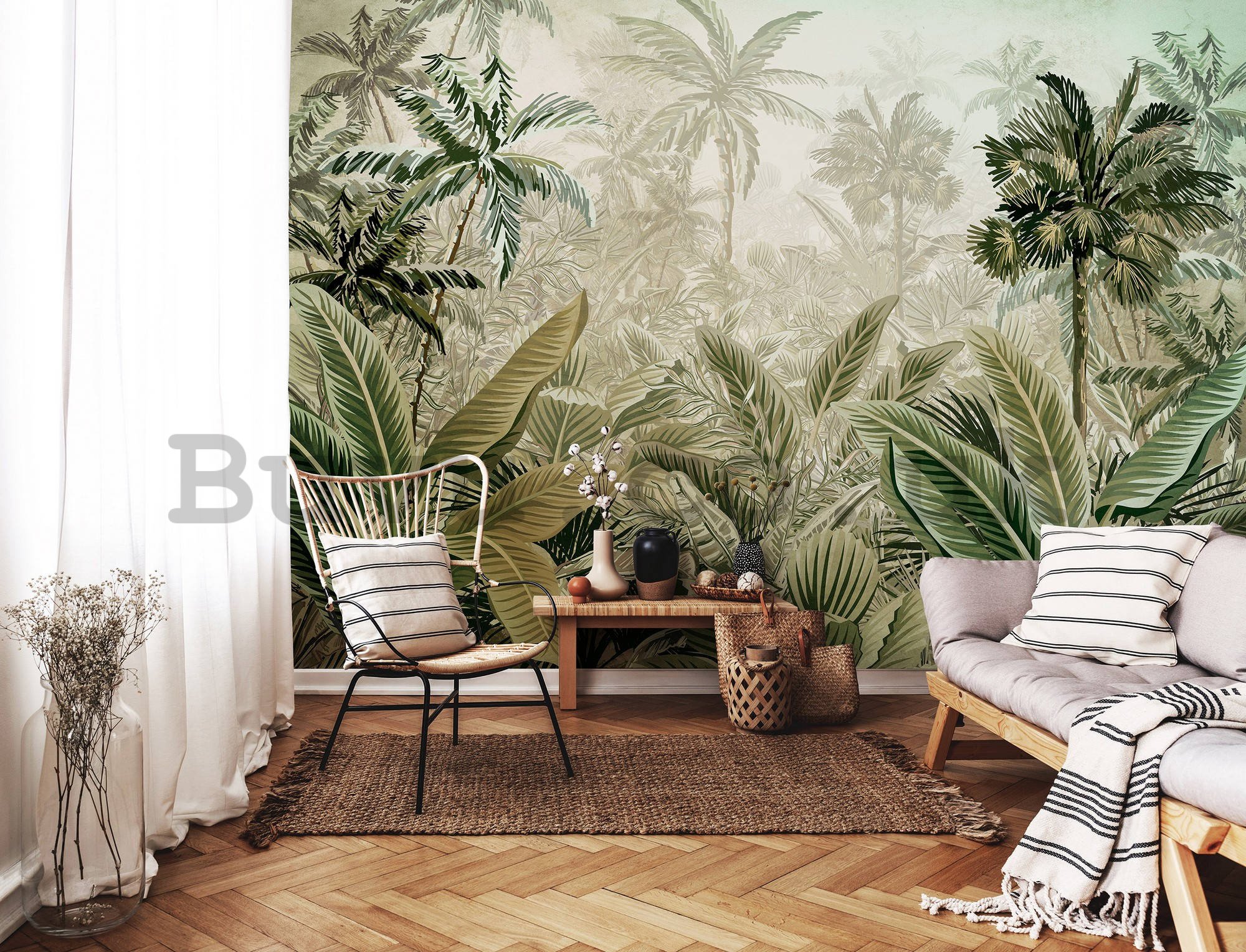Wall mural vlies: Tropical vegetation - 254x184 cm