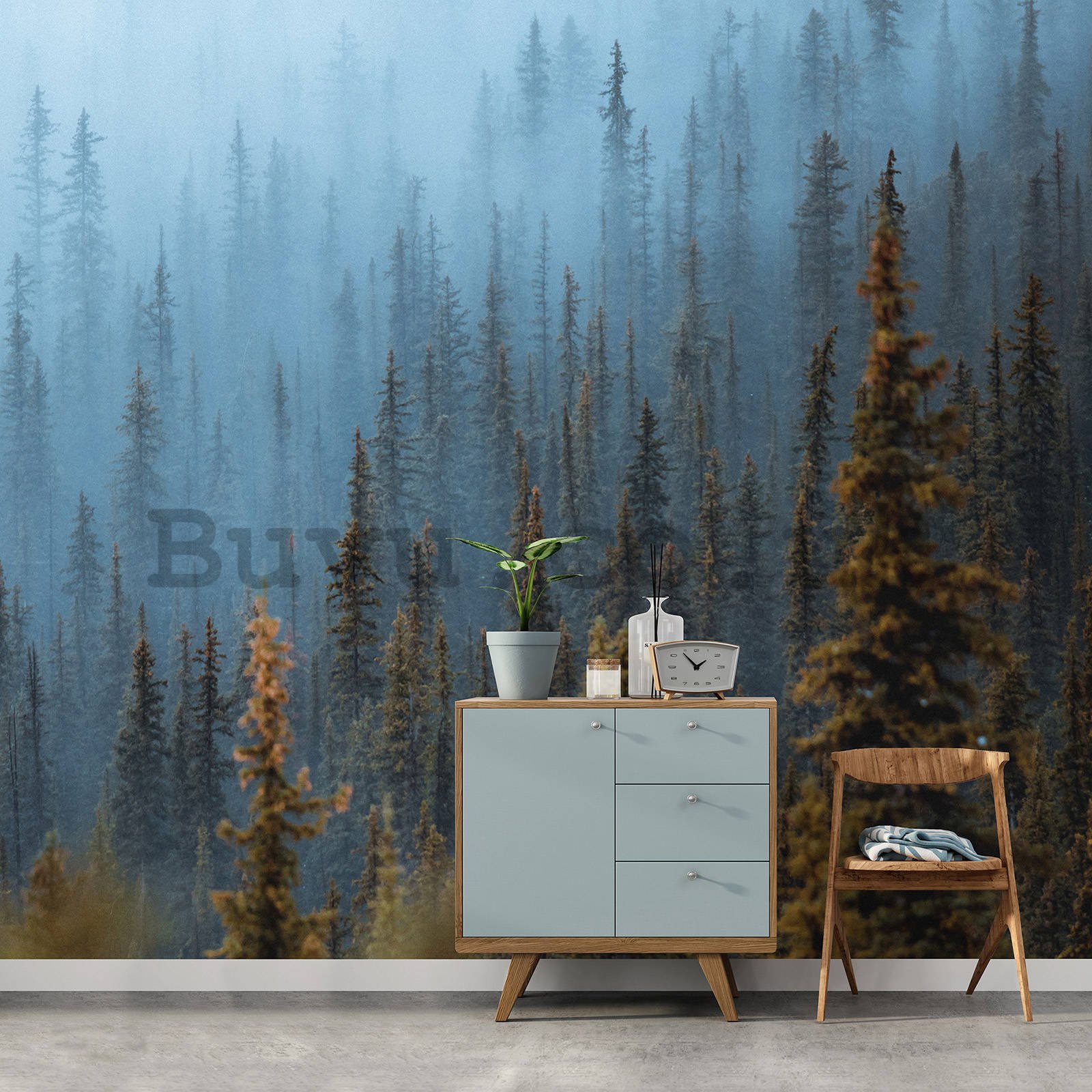 Wall mural vlies: Pine Forest (1) - 368x254 cm