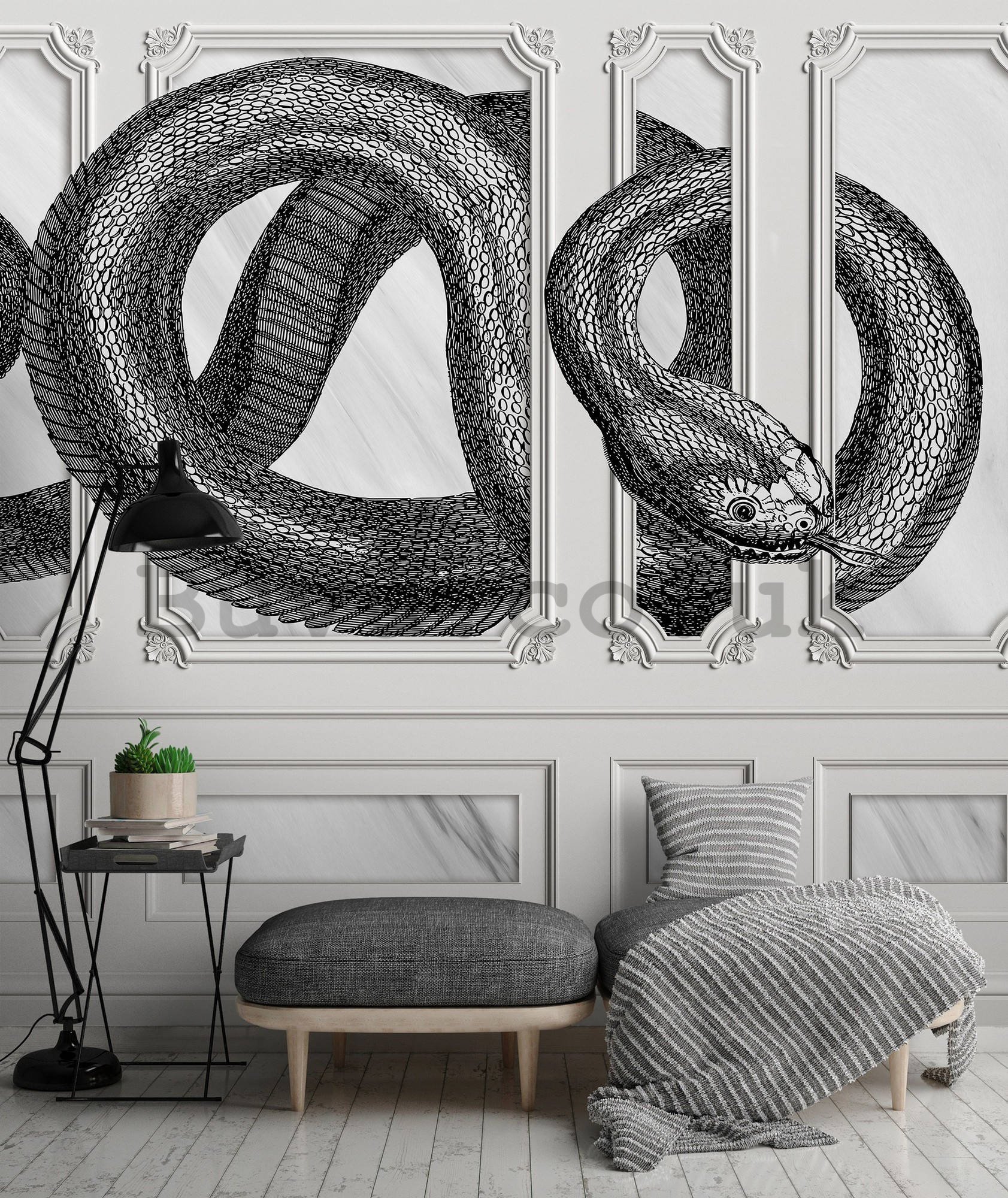 Wall mural vlies: Serpent decoration - 368x254 cm