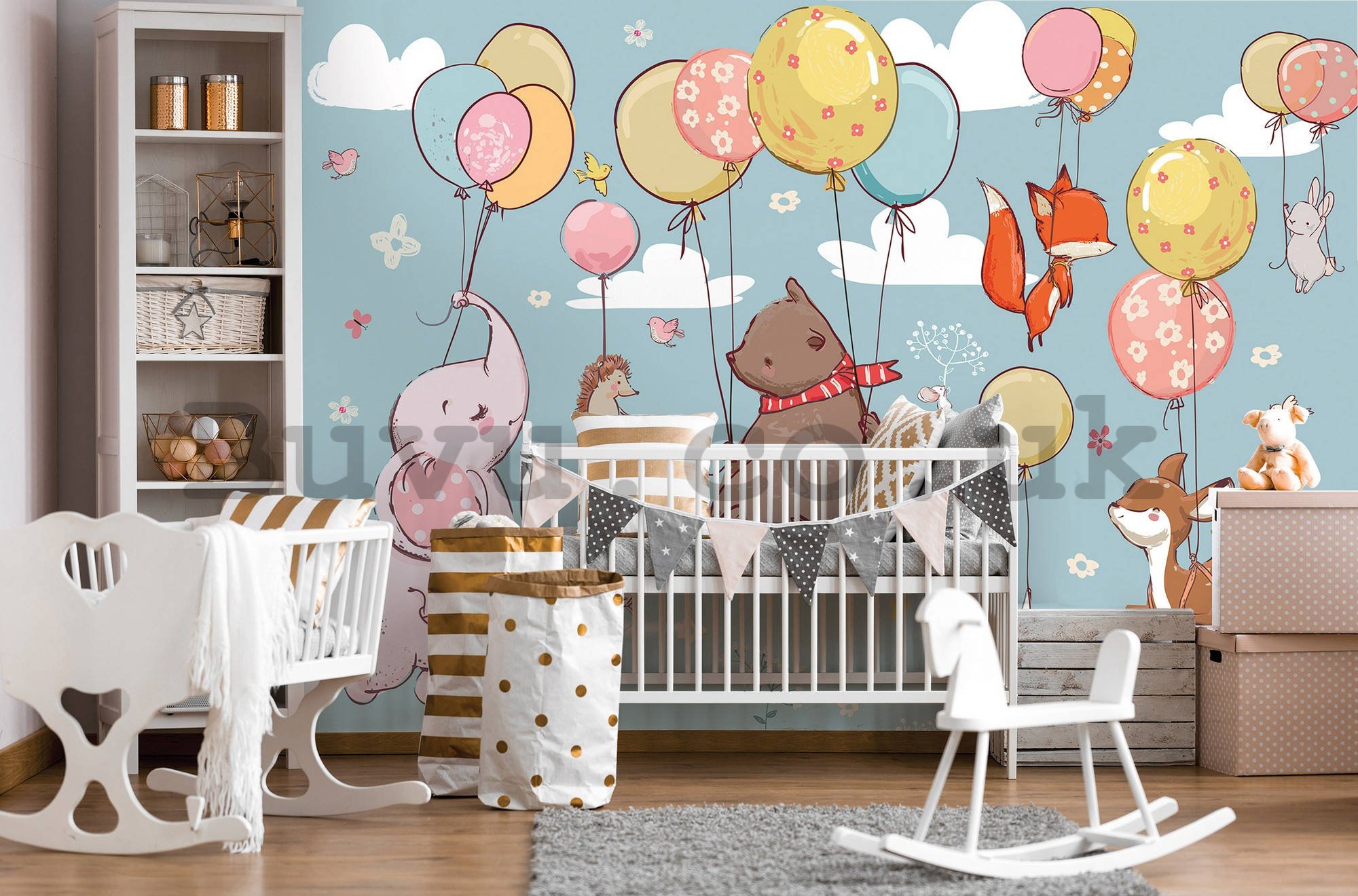 Wall mural vlies: Animals in the clouds - 152,5x104 cm