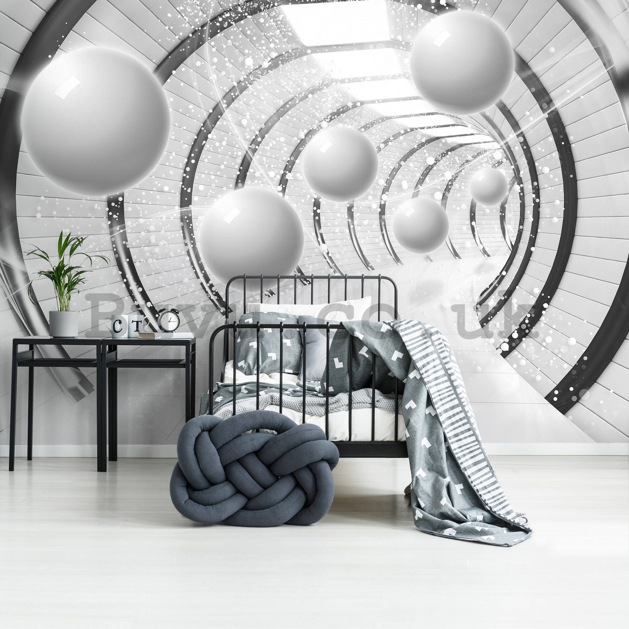 Wall mural vlies: Spheres in the tunnel - 152,5x104 cm