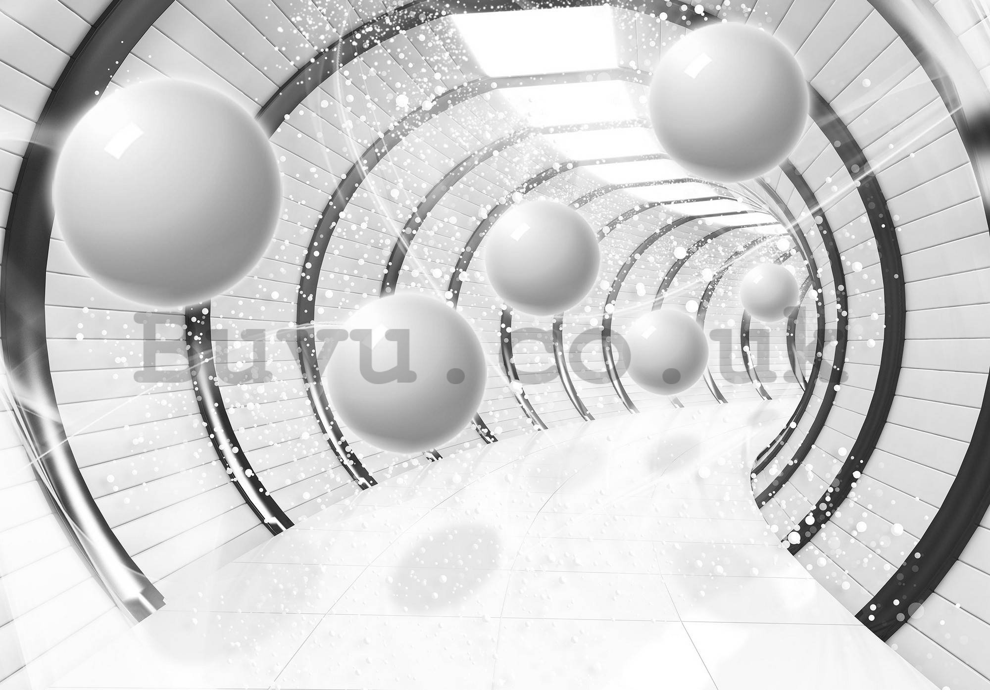 Wall mural vlies: Spheres in the tunnel - 104x70,5 cm