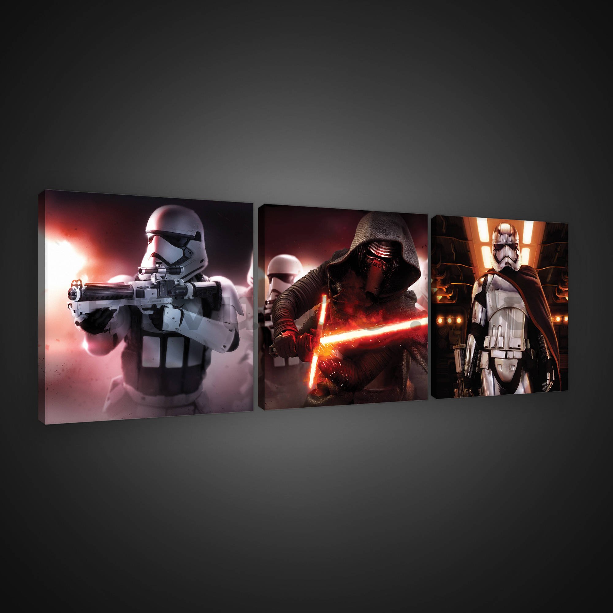 Painting on canvas: Star Wars First Order (1) - set 3pcs 25x25cm