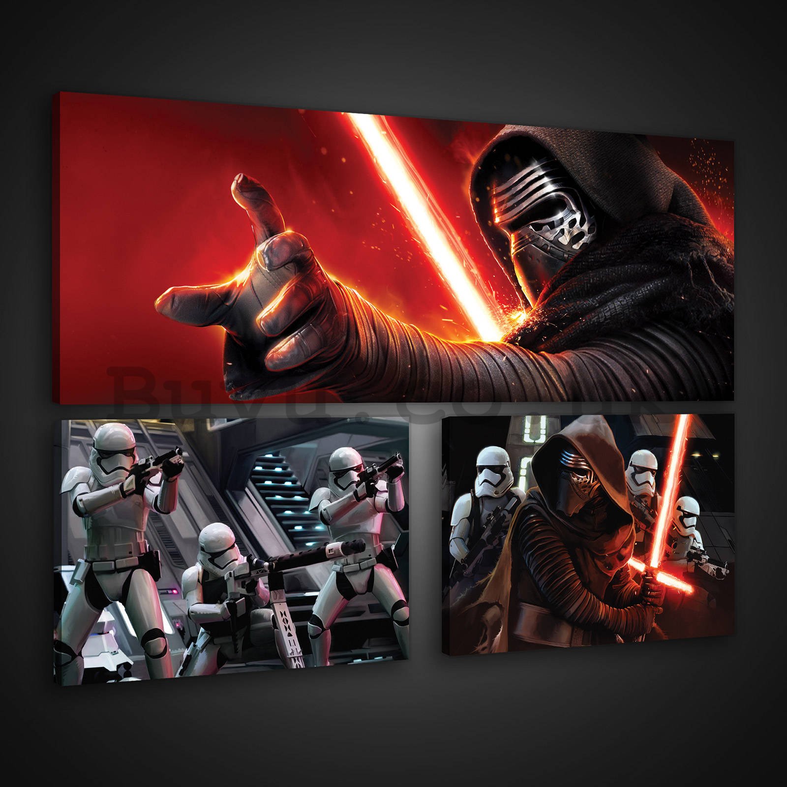 Painting on canvas: Star Wars First Order (1) - set 1ks 80x30 cm a 2ks 37,5x24,8 cm