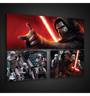 Painting on canvas: Star Wars First Order (1) - set 1ks 80x30 cm a 2ks 37,5x24,8 cm