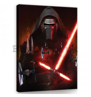 Painting on canvas: Star Wars Kylo Ren & TIE fighters - 75x100 cm