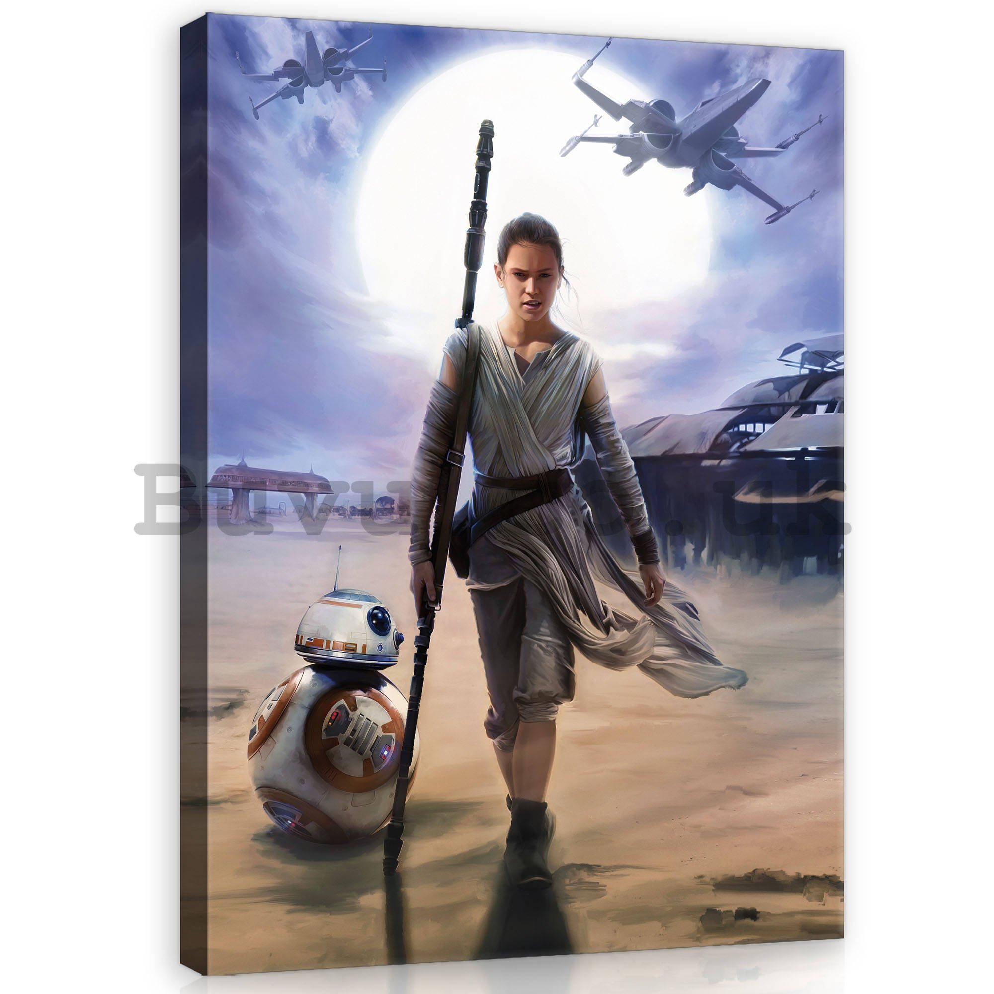 Painting on canvas: Star Wars Rey - 100x75 cm