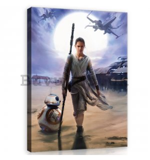 Painting on canvas: Star Wars Rey - 100x75 cm