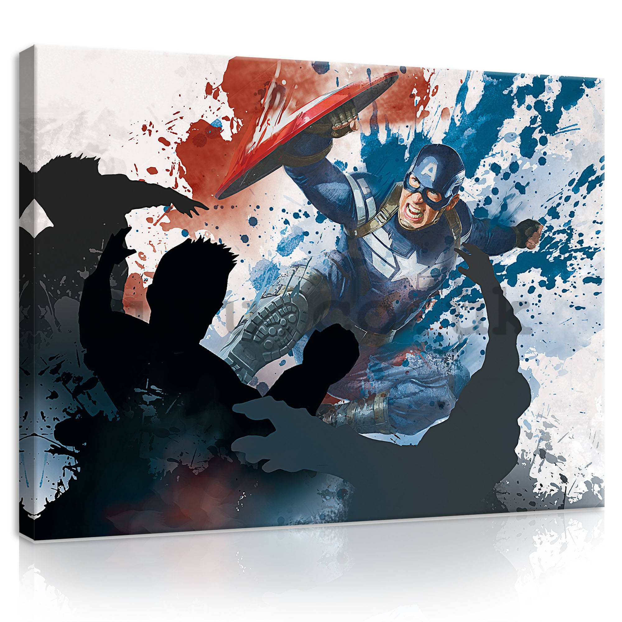 Painting on canvas: Captain America Splash - 100x75 cm