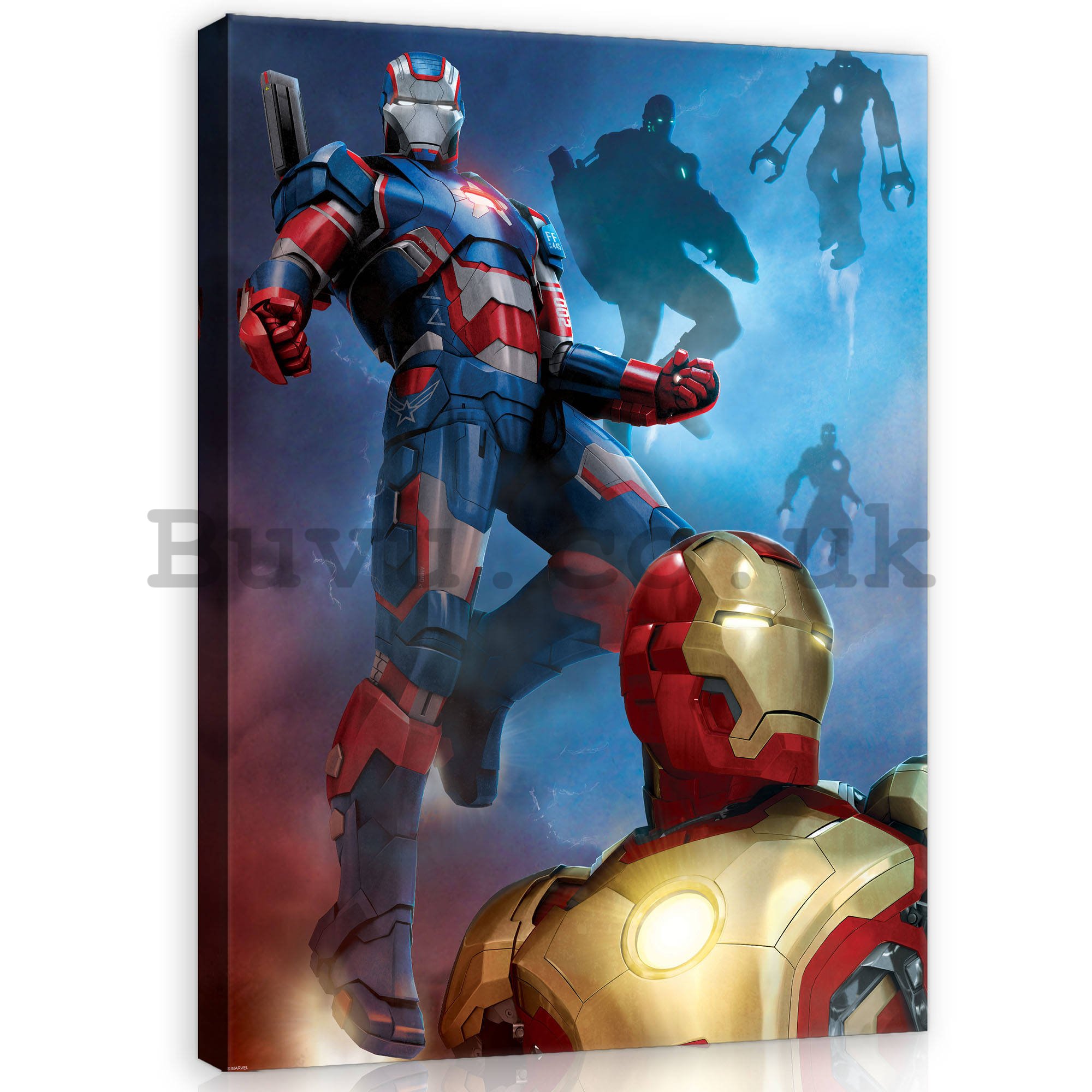 Painting on canvas: Iron Man & Iron Patriot - 75x100 cm