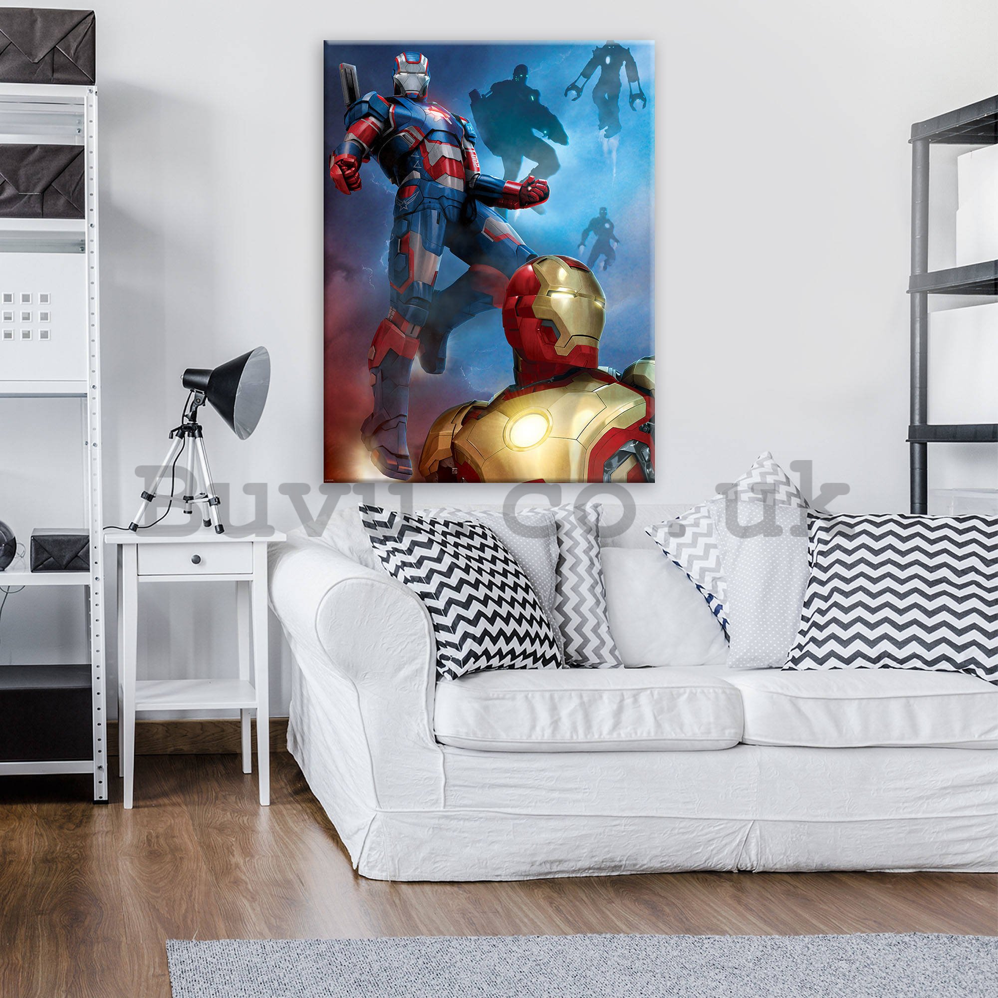 Painting on canvas: Iron Man & Iron Patriot - 75x100 cm