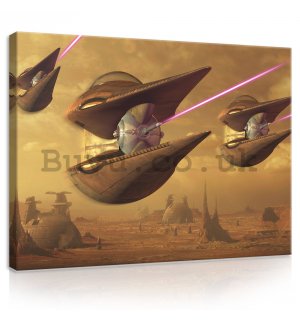 Painting on canvas: Star Wars Geonosian starfighter - 100x75 cm