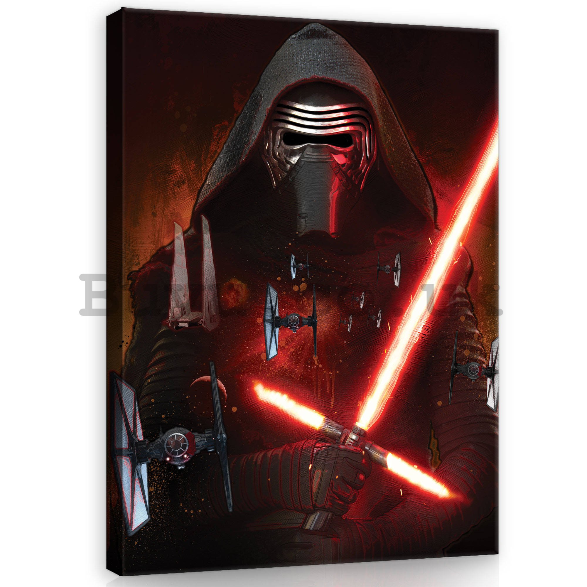Painting on canvas: Star Wars Kylo Ren & TIE fighters - 60x80 cm
