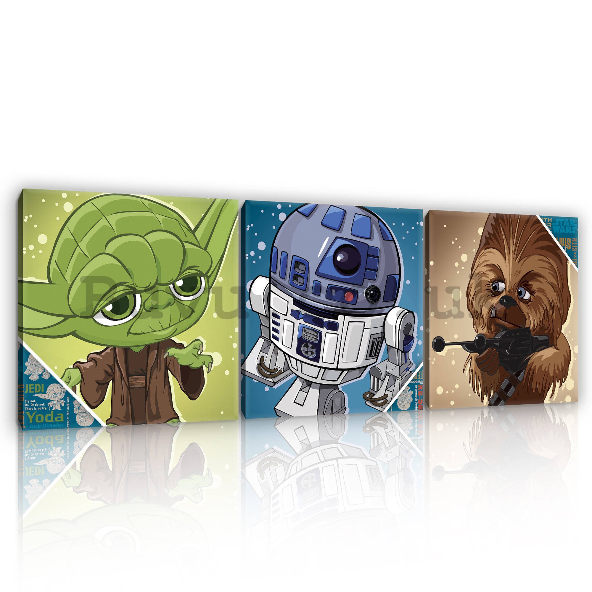Painting on canvas: Star Wars Mini Good Guys - set 3pcs 25x25cm