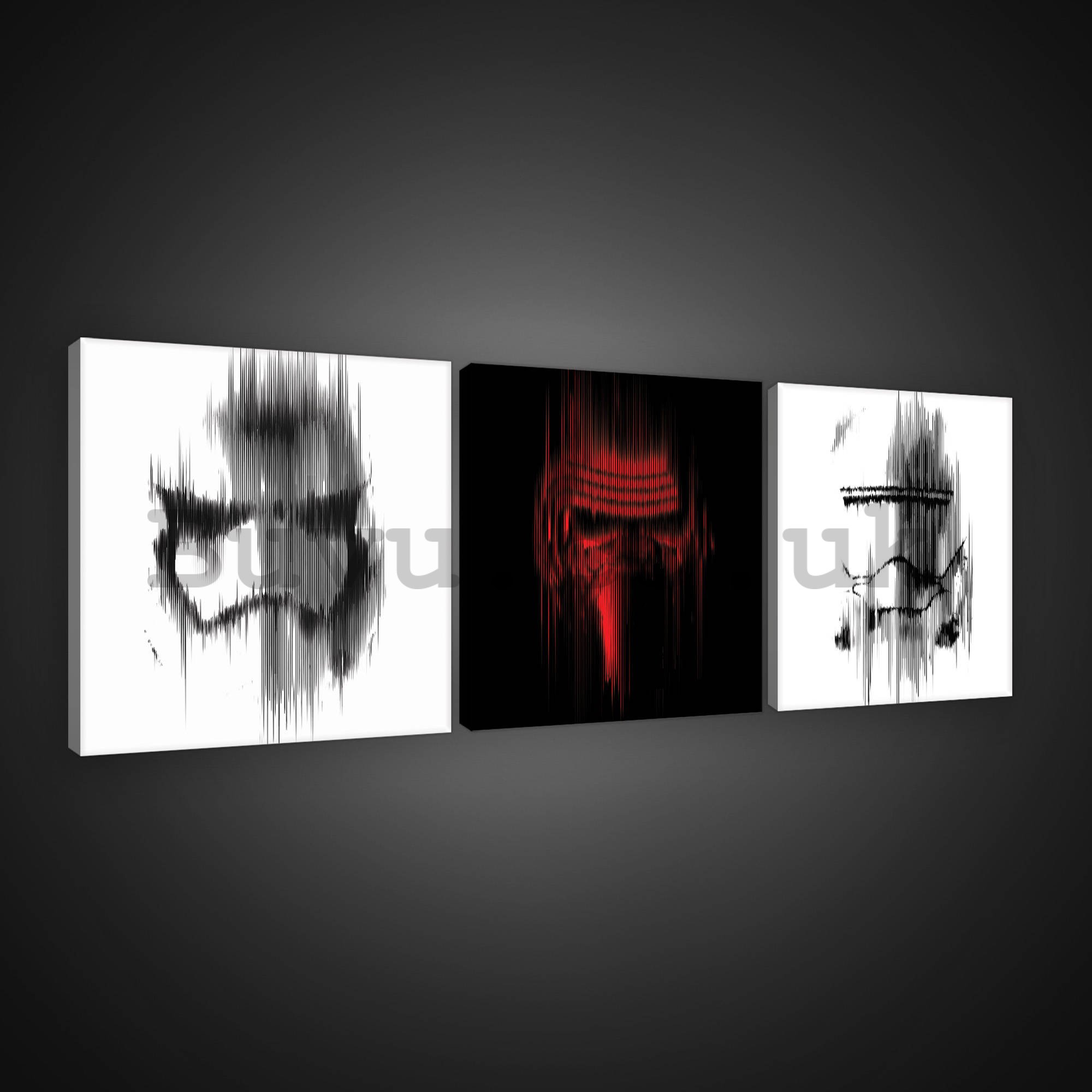 Painting on canvas: Star Wars Helmets - set 3pcs 25x25cm