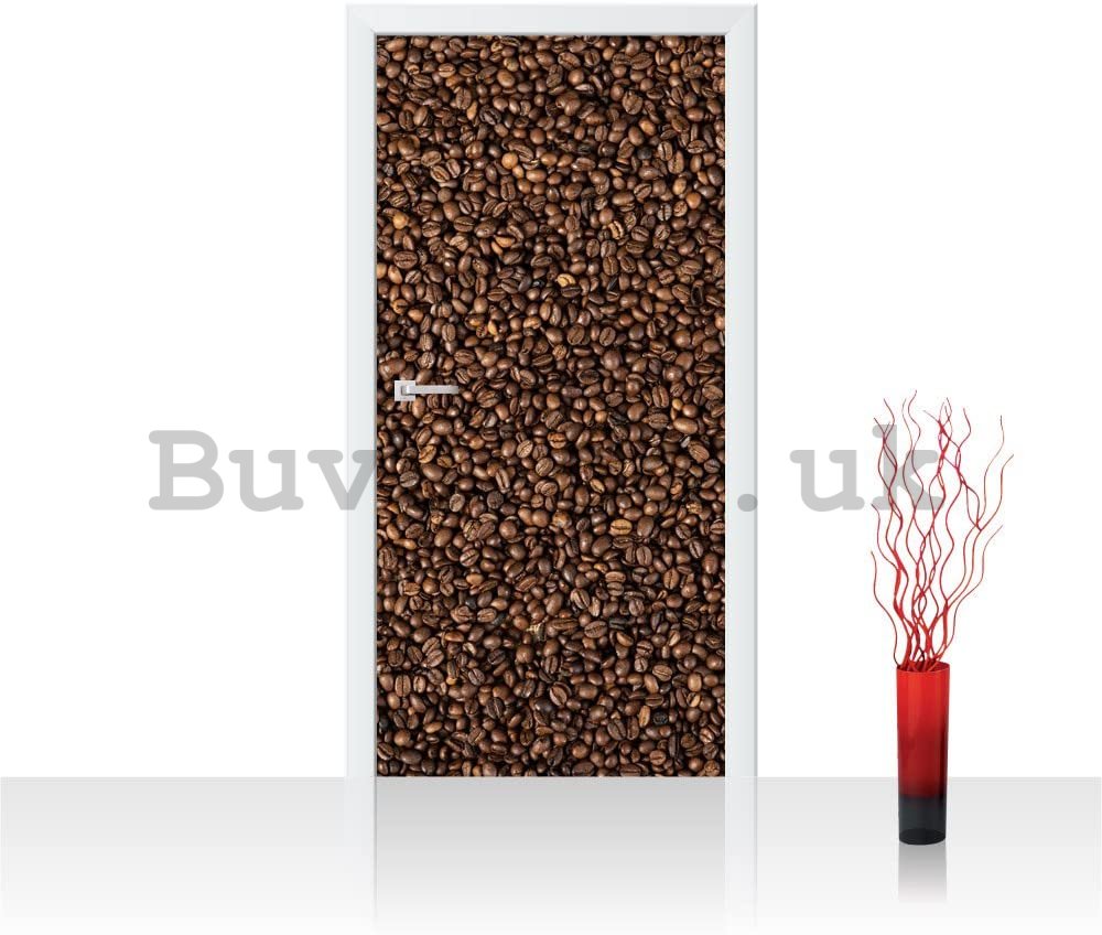 Photo Wallpaper Self-adhesive: Coffee beans - 100x211 cm