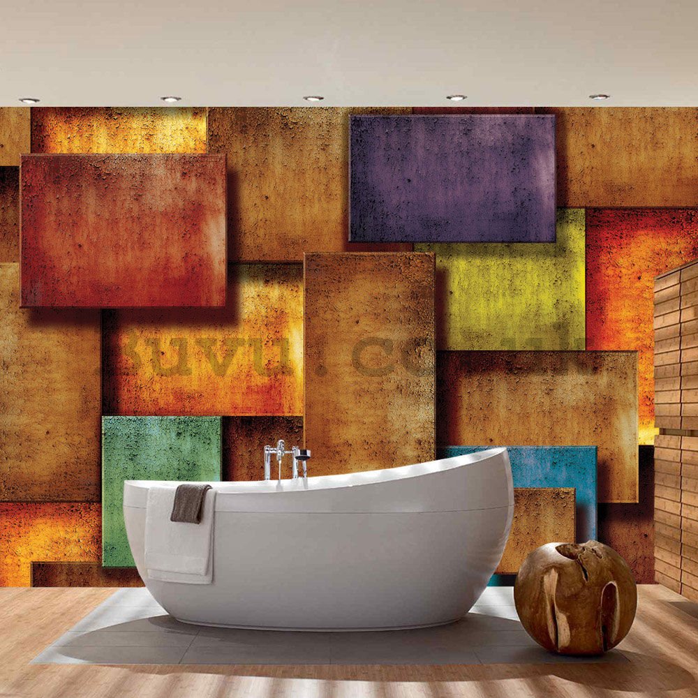 Wall mural vlies: Coloured tiles - 400x280 cm