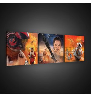 Painting on canvas: Star Wars Resistance Heroes - set 3pcs 25x25cm