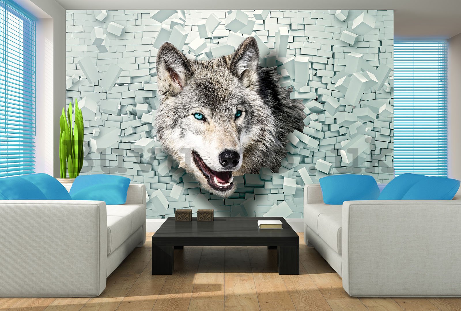 Wall mural: The Wolf and the Wall - 254x184 cm