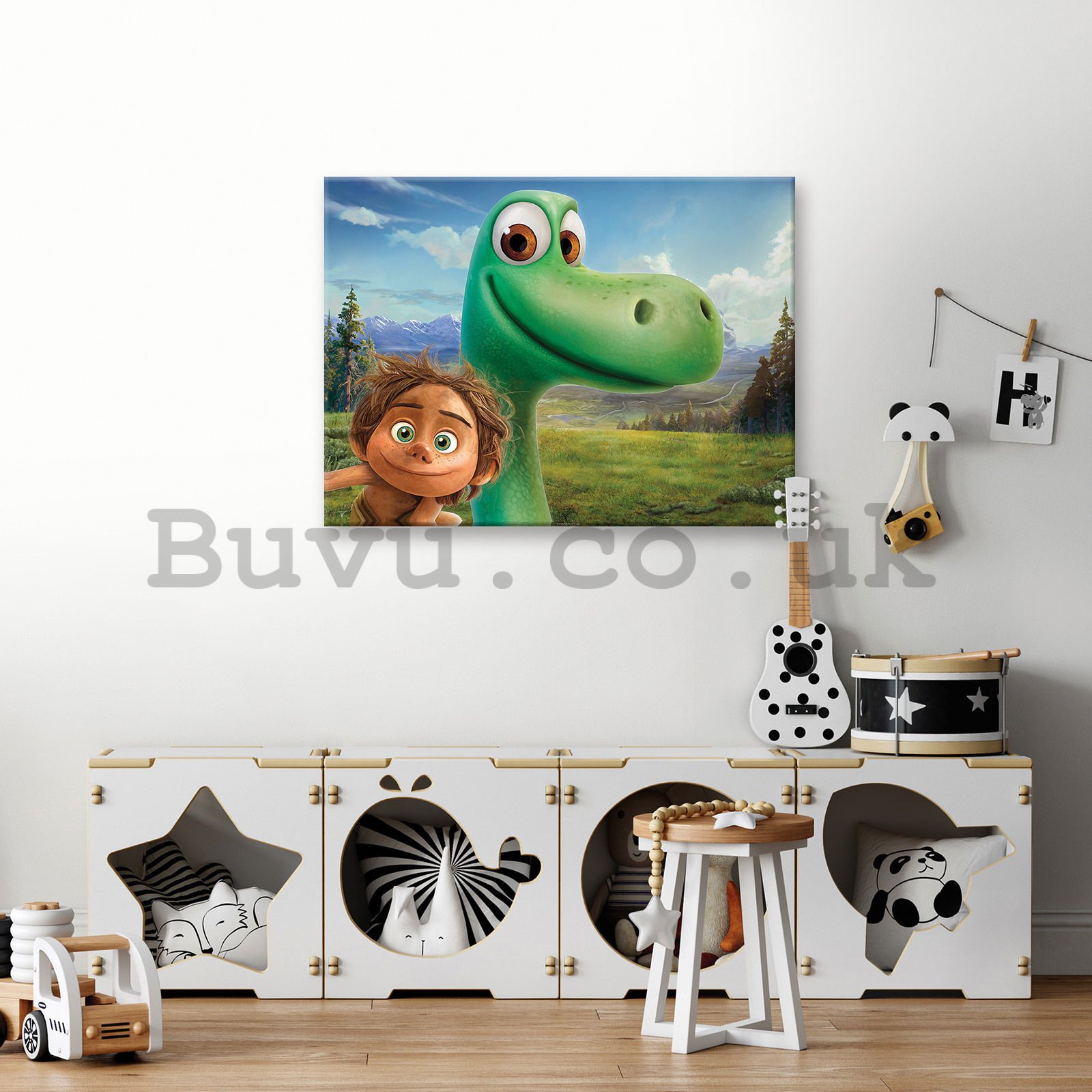 Painting on canvas: The Good Dinosaur (Spot & Arlo) - 80x60 cm