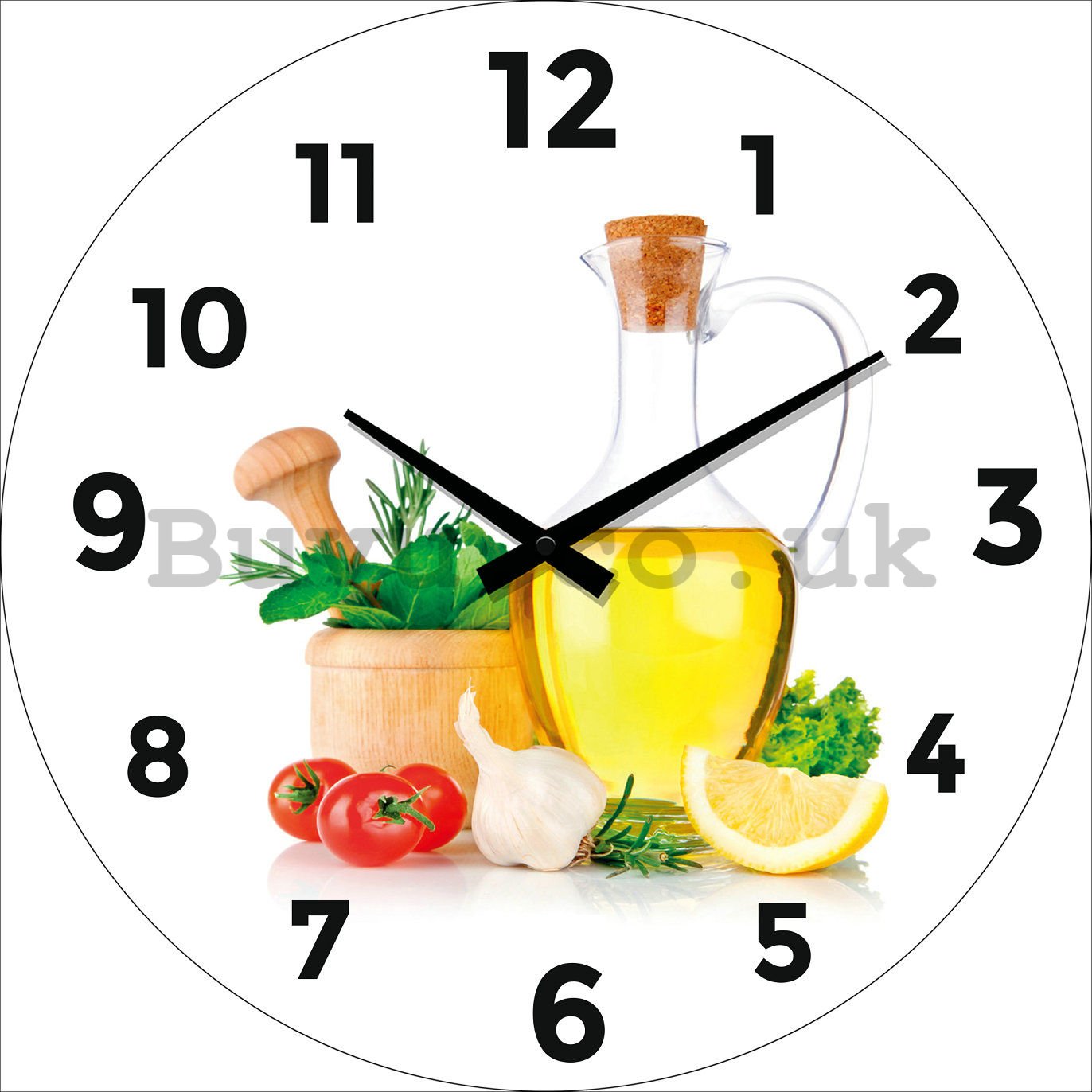 Glass wall clock: Ingredients - 34 cm
