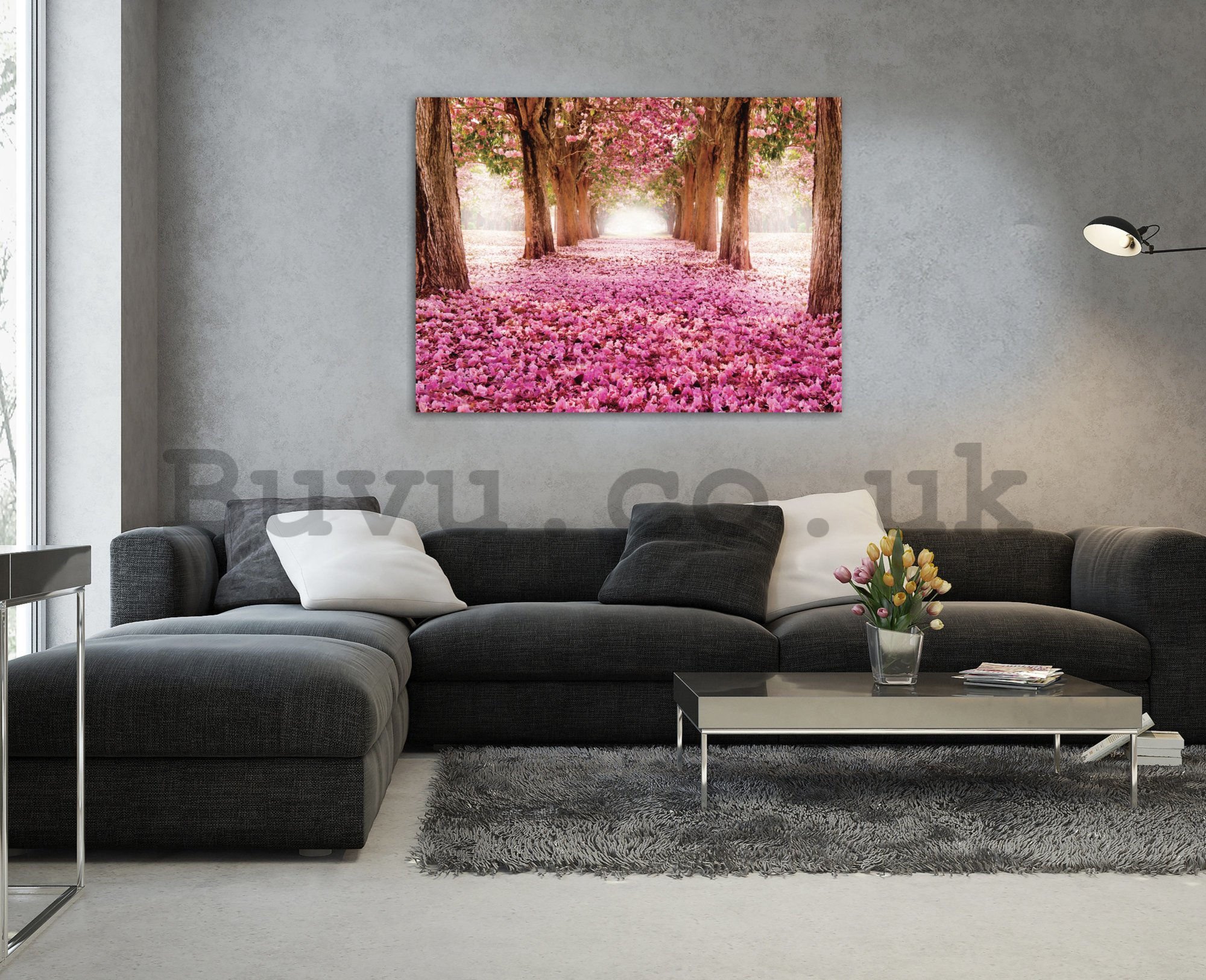 Painting on canvas: Blossoming roll (3) - 100x75 cm