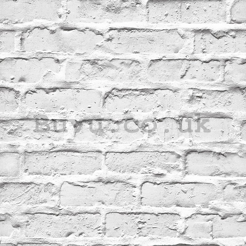 Vinyl wallpaper brick wall gray